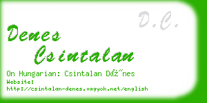 denes csintalan business card